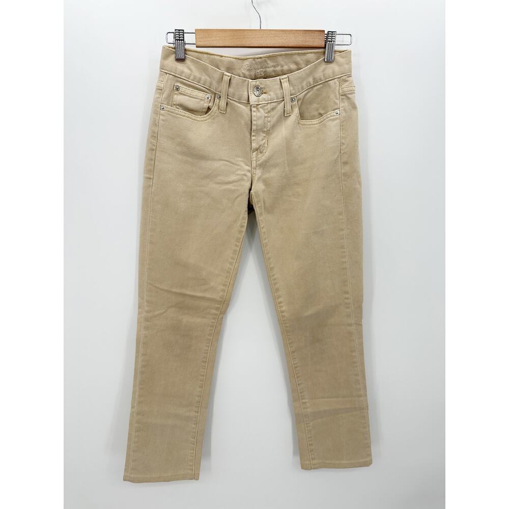 Ralph Lauren Khaki Straight Leg Pants Cotton Stretch Tan Women Size 26